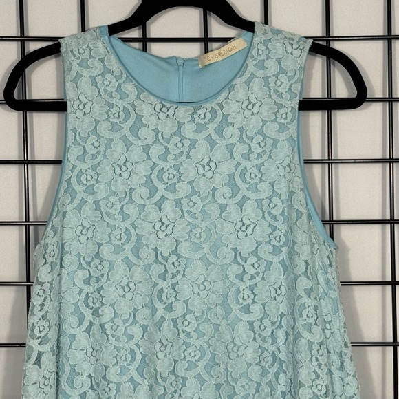 Everleigh Dress Womens M Medium Blue Sleeveless Shift Lace Whimsigoth Fairygoth - Picture 3 of 8